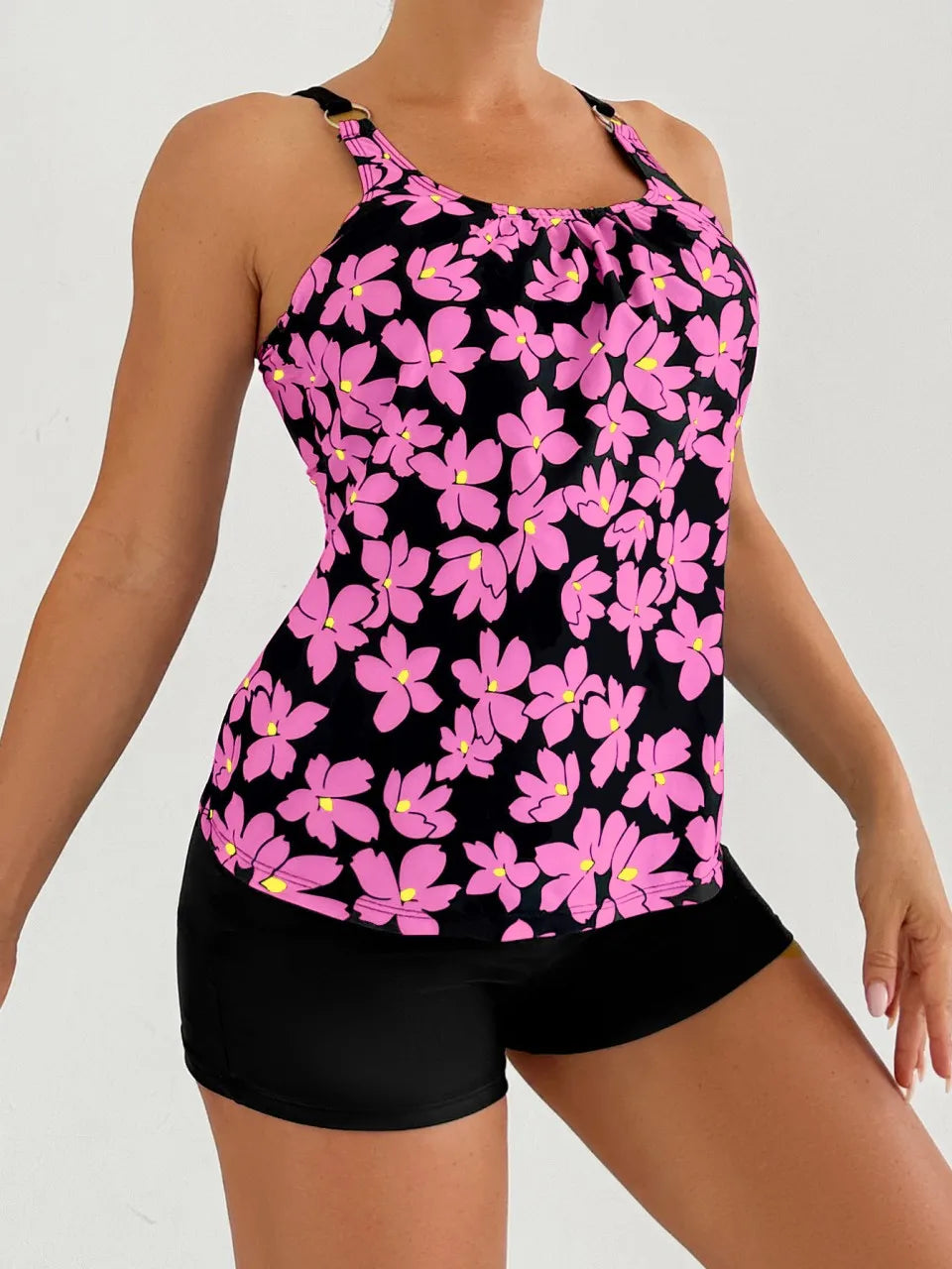 Marcella | Completo tankini Fiori Notturni