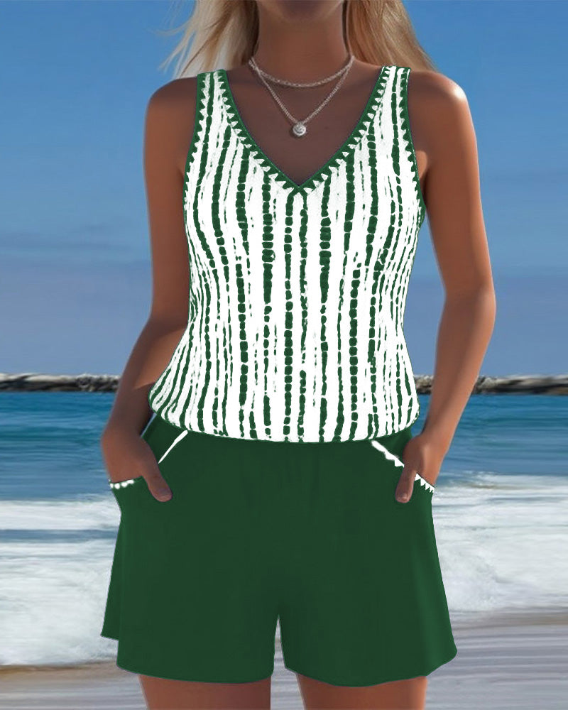 Lucia - Completo tankini con shorts casual