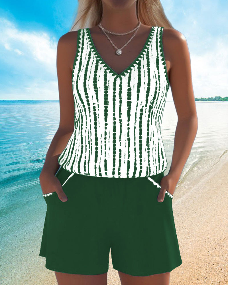 Lucia - Completo tankini con shorts casual