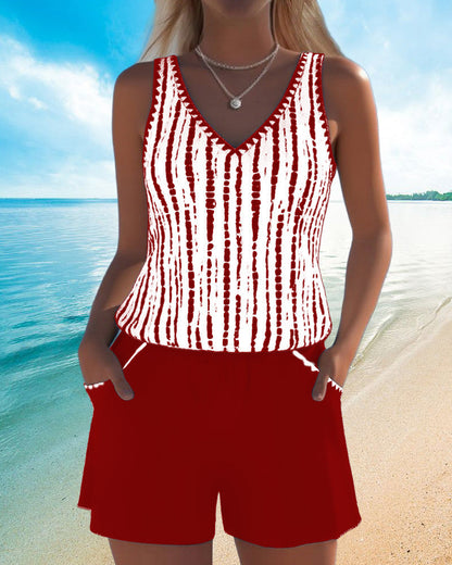 Lucia - Completo tankini con shorts casual