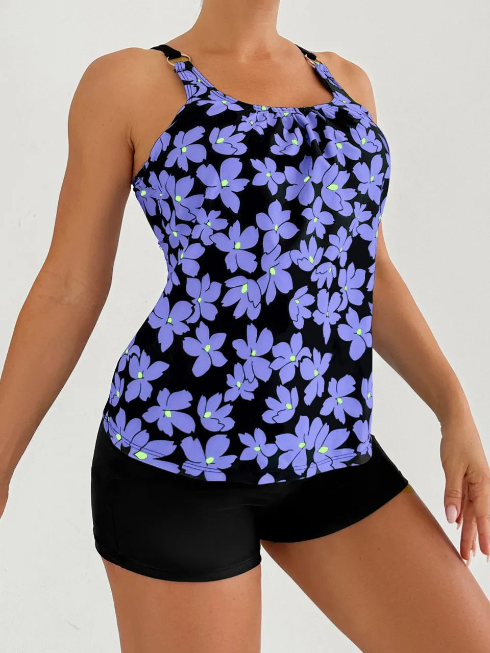 Marcella | Completo tankini Fiori Notturni