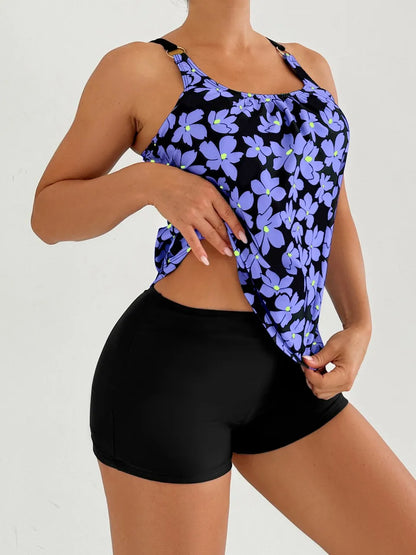 Marcella | Completo tankini Fiori Notturni