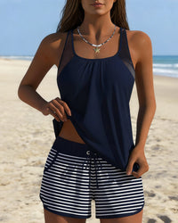 Nicoletta | Tankini a righe essenziale con boxer