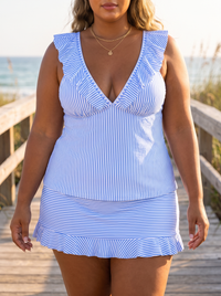 Francesca - Completo Tankini con Volant Taglie Forti